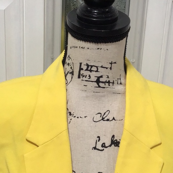 🆕 KENSIE SunRay Blazer Long Sleeves Yellow - Picture 2 of 11